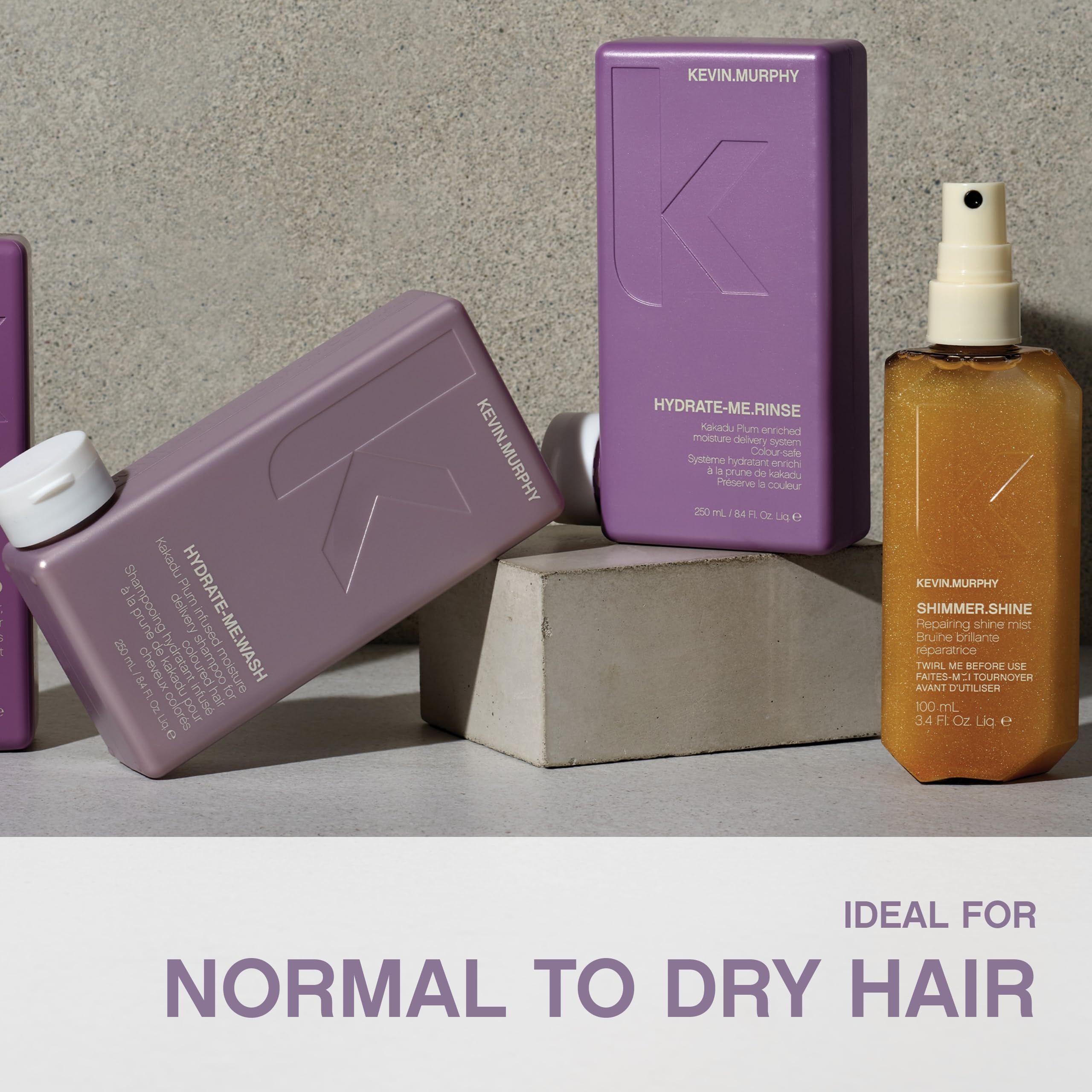 KEVIN.MURPHY Hydrate-Me.Rinse color-safe formula protects color-treated hair.