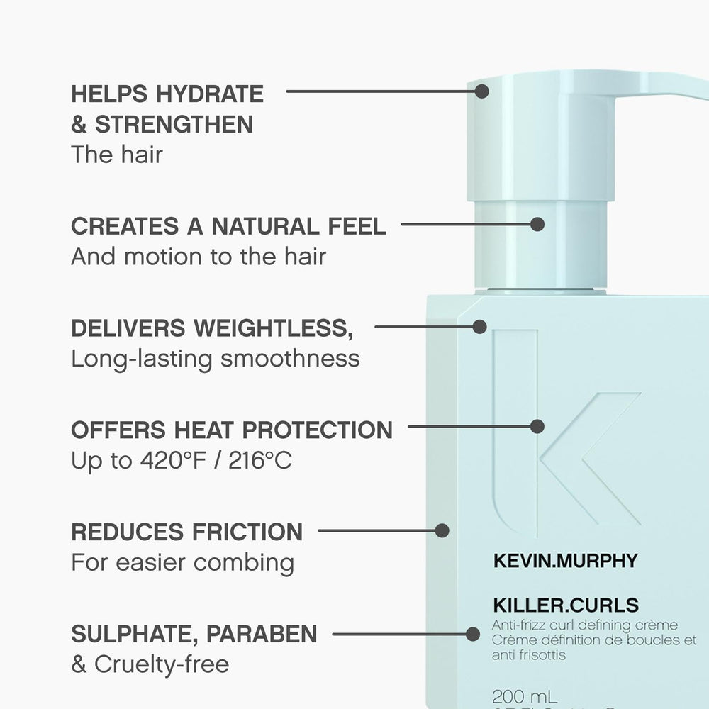 KEVIN.MURPHY Killer.Curls defined coils display curl definition on natural hair.