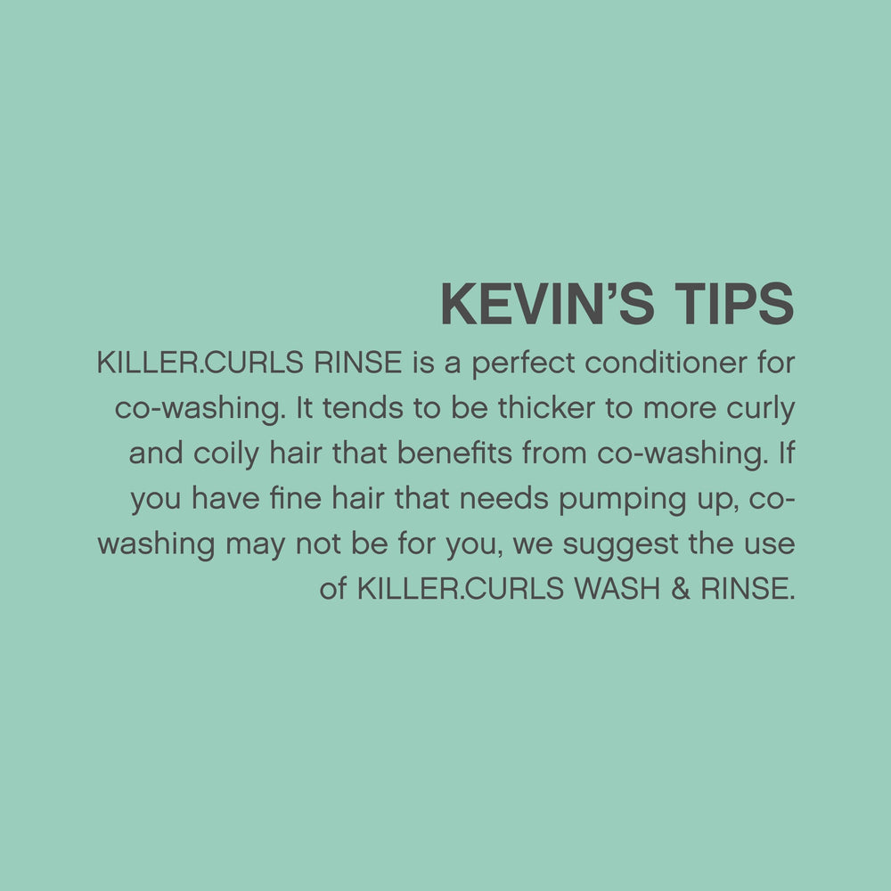 KEVIN.MURPHY KILLER.CURLS RINSE color-safe formula preserves vibrant color.