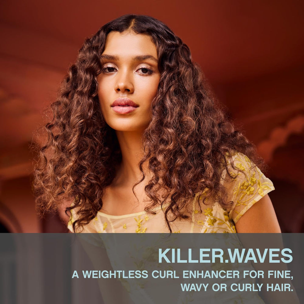 KEVIN.MURPHY KILLER.WAVES bottle pump demonstrates easy daily styling with lightweight feel