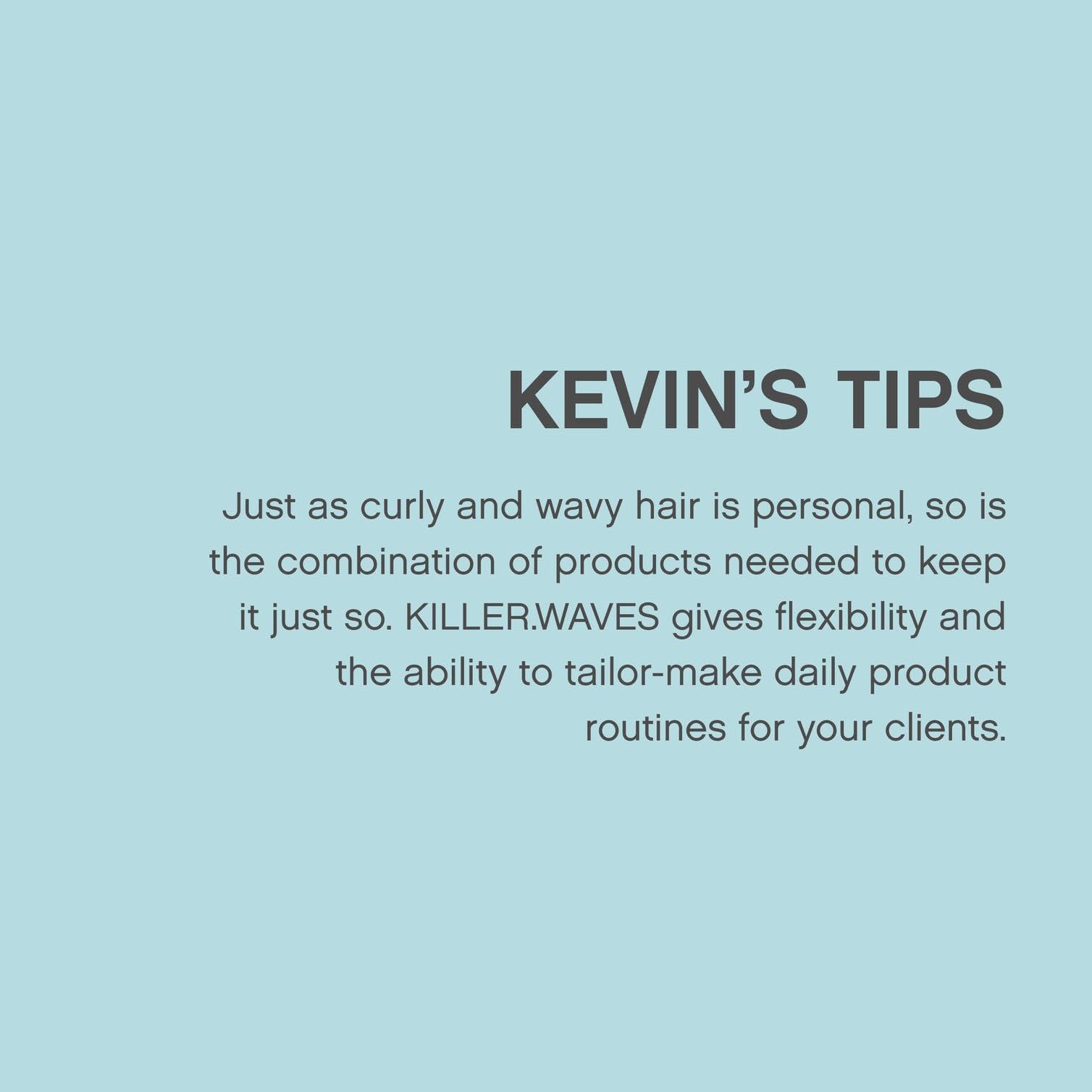 KEVIN.MURPHY KILLER.WAVES sulfate-free label signals gentle care for hair