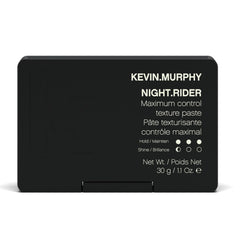 Kevin.Murphy Night.Rider bottle demonstrates strong hold styling.
