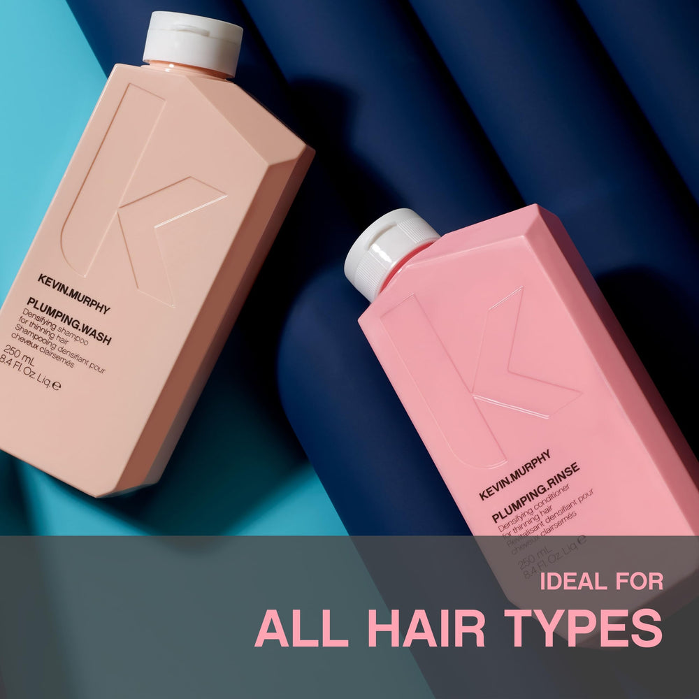 KEVIN.MURPHY PLUMPING.RINSE bamboo extract container shot highlights volume support