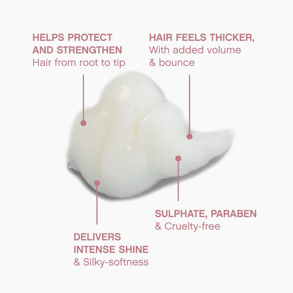 KEVIN.MURPHY PLUMPING.RINSE thickening action shown on fine hair for body.