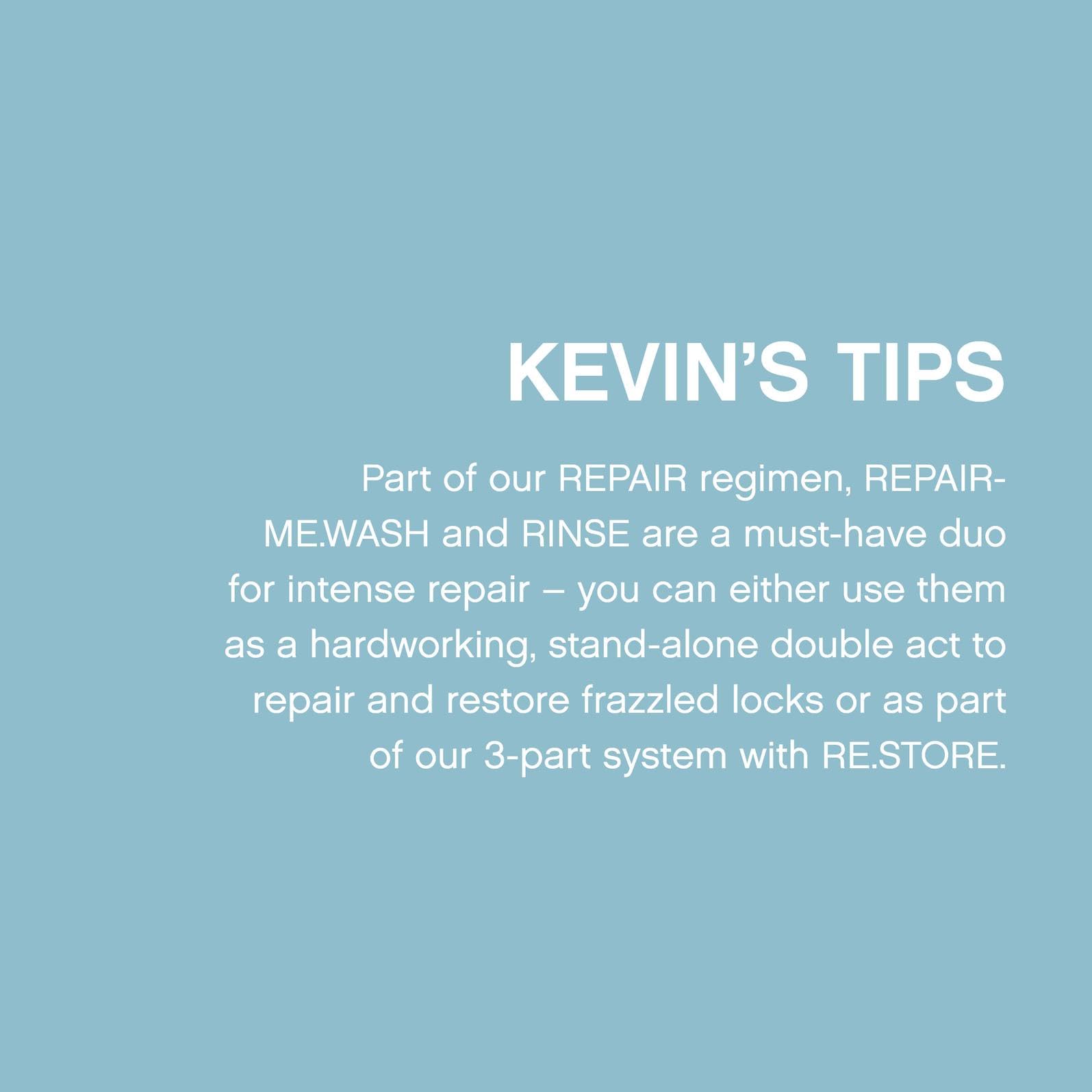 KEVIN.MURPHY REPAIR-ME.RINSE bottle gloss indicating a shiny finish