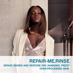 KEVIN.MURPHY REPAIR-ME.RINSE ingredients closeup shows protein-rich formula for strengthened hair.