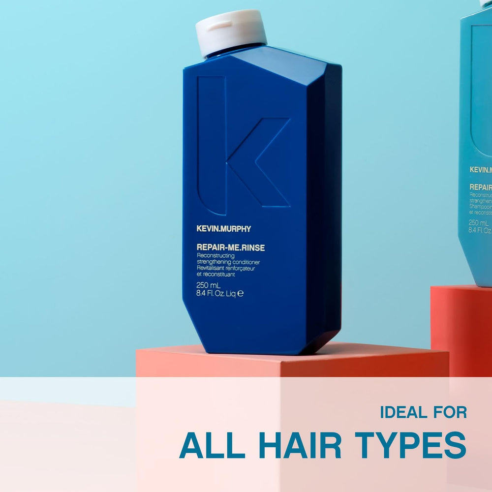 KEVIN.MURPHY REPAIR-ME.RINSE packaging close-up on sustainable design