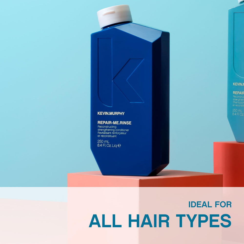 KEVIN.MURPHY REPAIR-ME.RINSE shine on hair after use indicates nourished strands.