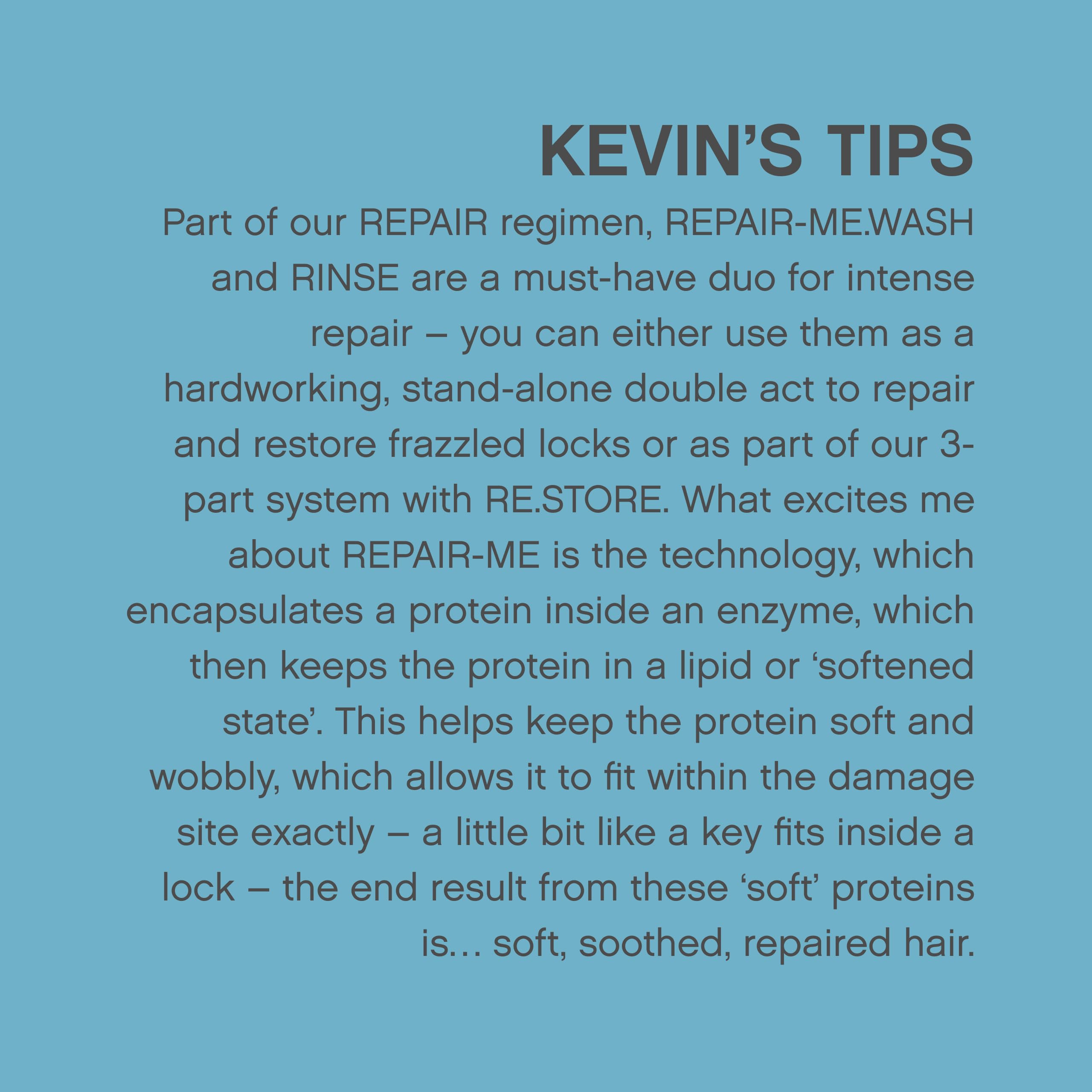 KEVIN.MURPHY REPAIR-ME.WASH bamboo extract close-up emphasizing natural conditioning.