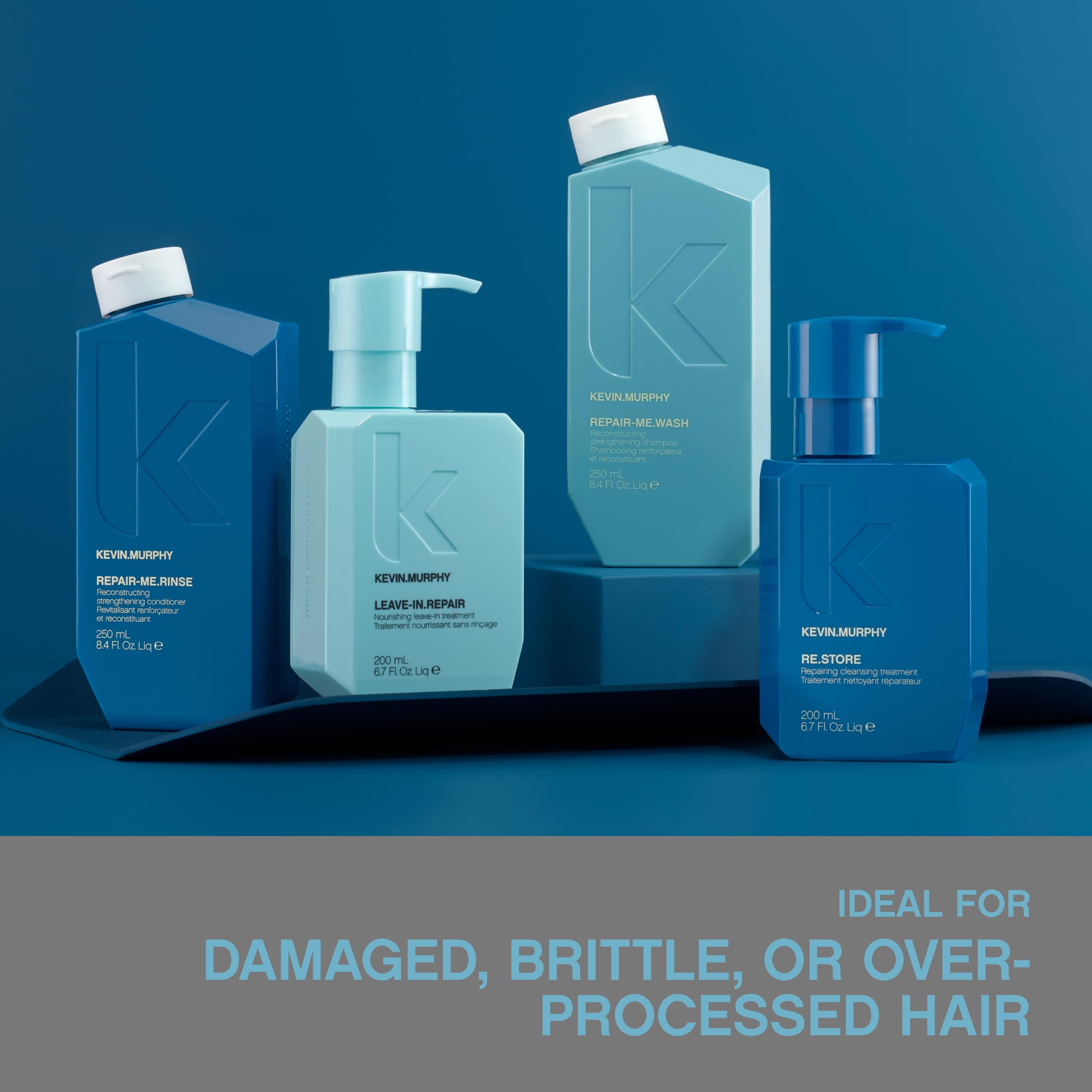 KEVIN.MURPHY REPAIR-ME.WASH silk amino acids close-up for smoother hair texture.