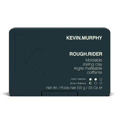Kevin.Murphy Rough.Rider clay offers strong hold for matte, defined styles.
