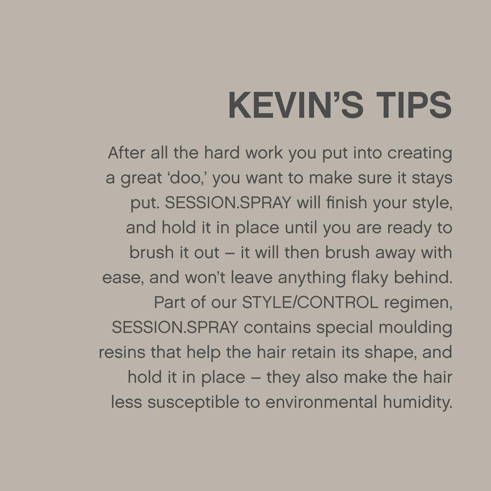 KEVIN.MURPHY Session.Spray clean formula free from sulfates and parabens.