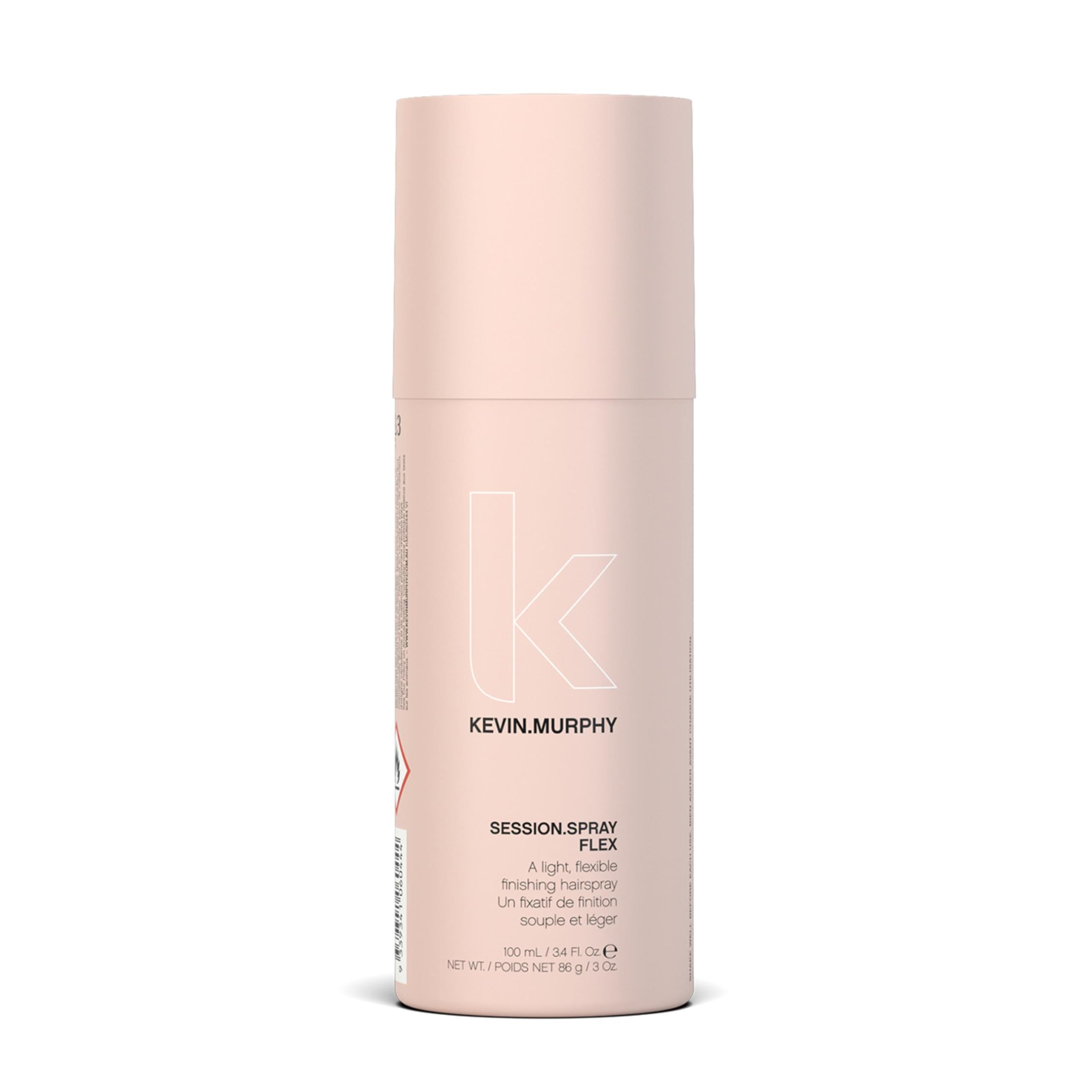 KEVIN.MURPHY SESSION.SPRAY FLEX bottle with lightweight hold for all hair types.