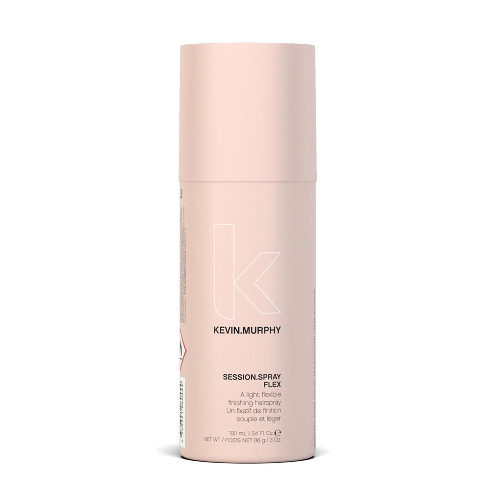 KEVIN.MURPHY SESSION.SPRAY FLEX bottle with lightweight hold for all hair types.