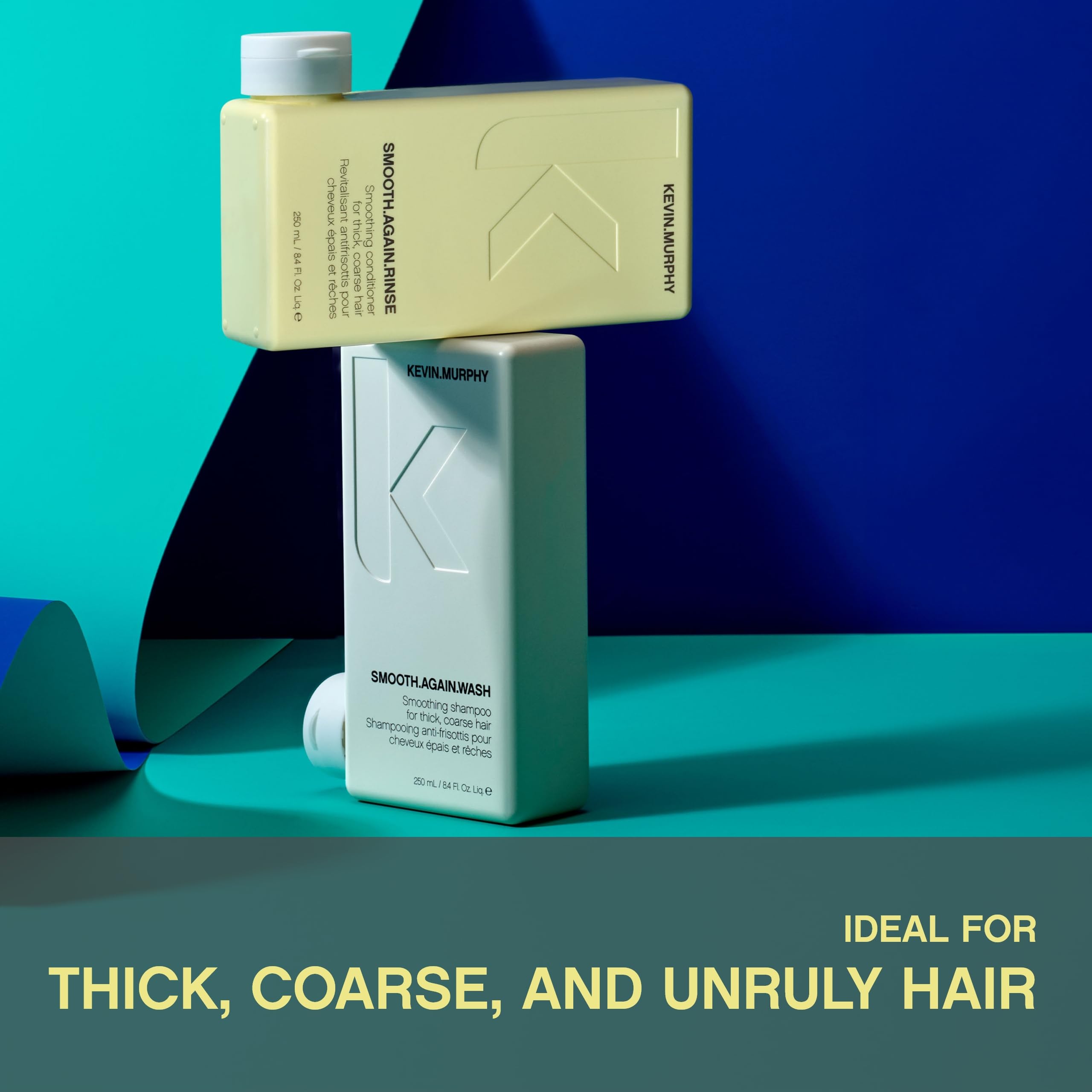 Kevin Murphy Smooth Again bottle label closeup emphasizing smoothing focus