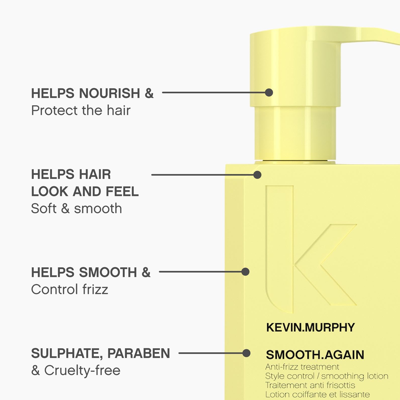 KEVIN.MURPHY SMOOTH.AGAIN demonstrates silky hair texture and shine