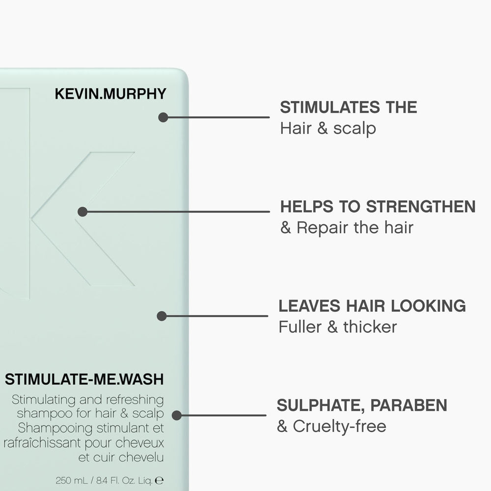 KEVIN.MURPHY Stimulate-Me.Wash foaming lather demonstrating cleansing action.