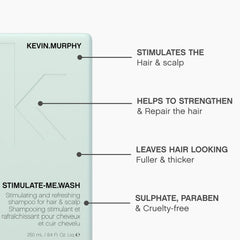 KEVIN.MURPHY Stimulate-Me.Wash foaming lather demonstrating cleansing action.