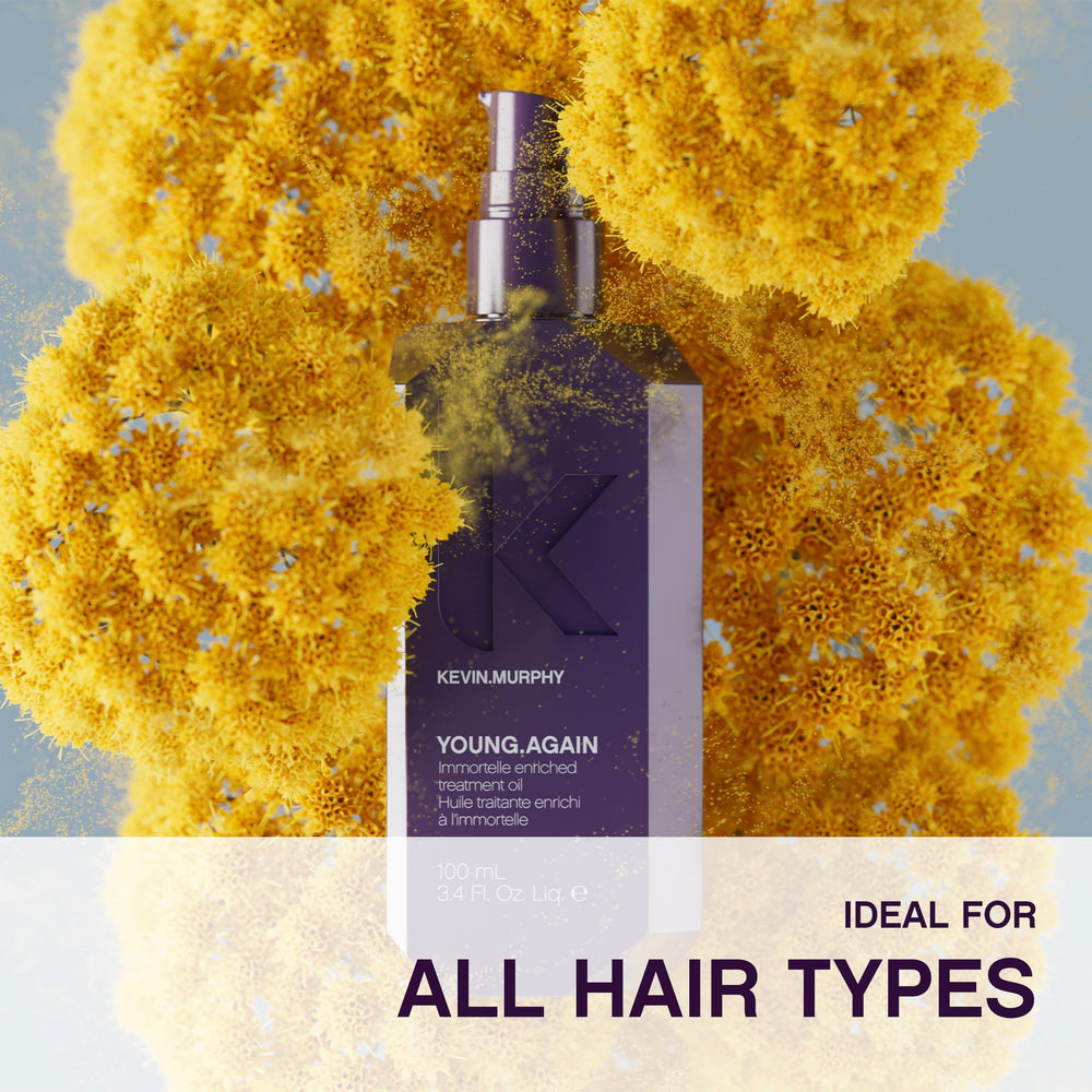 Kevin Murphy Young Again paraben-free label signals clean, frequent-use hair care.