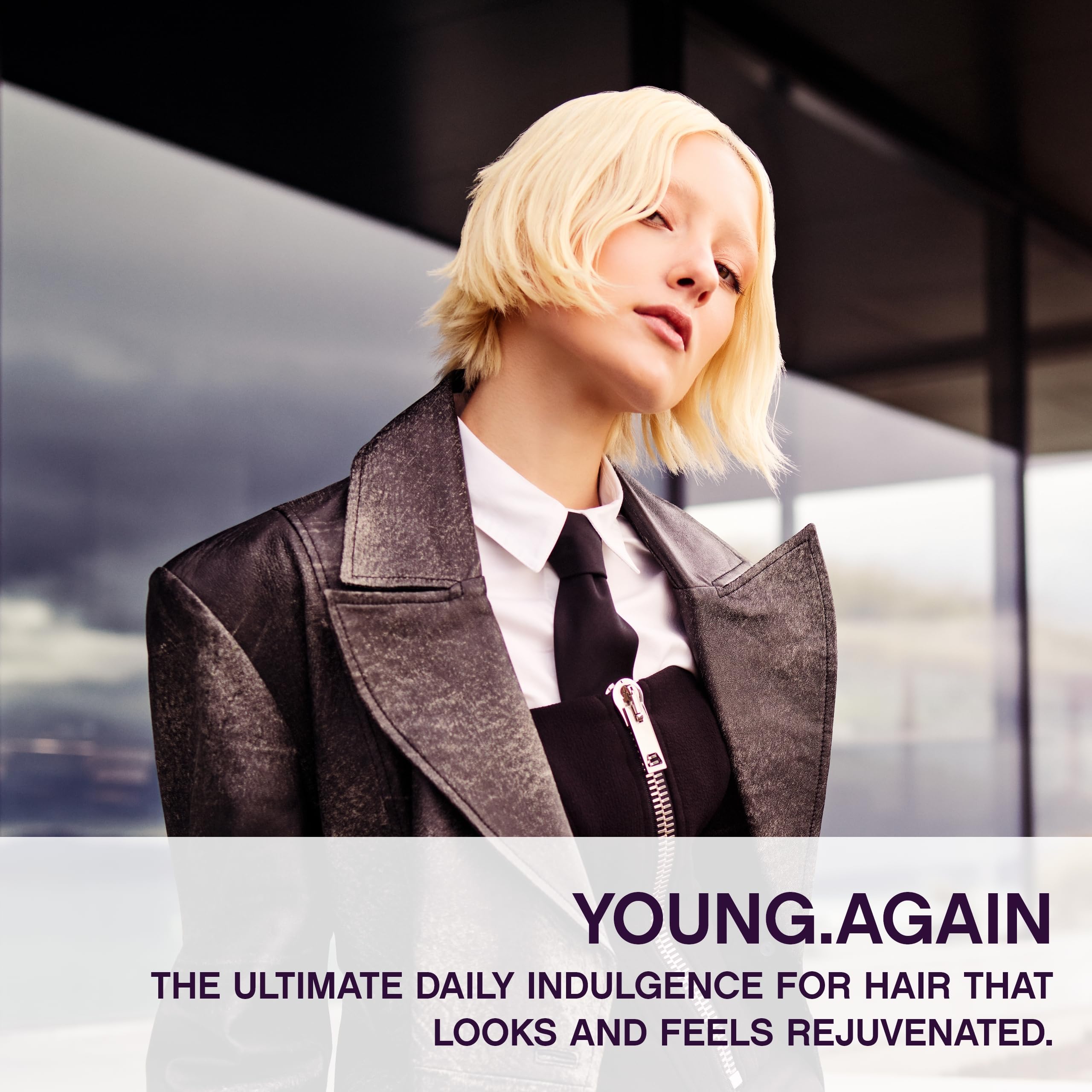 Kevin Murphy Young Again pour shot reveals weightless conditioning for elasticity.