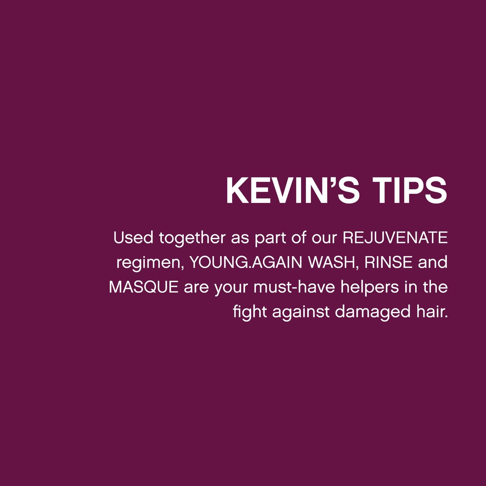 KEVIN.MURPHY Young.Again.WASH lotus extract icon for smoothness and shine