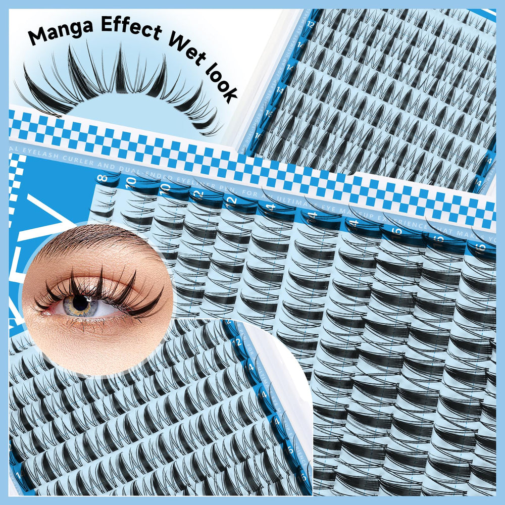 KevKev Fairy Lash Clusters Kit all-in-one setup supports versatile makeup looks.