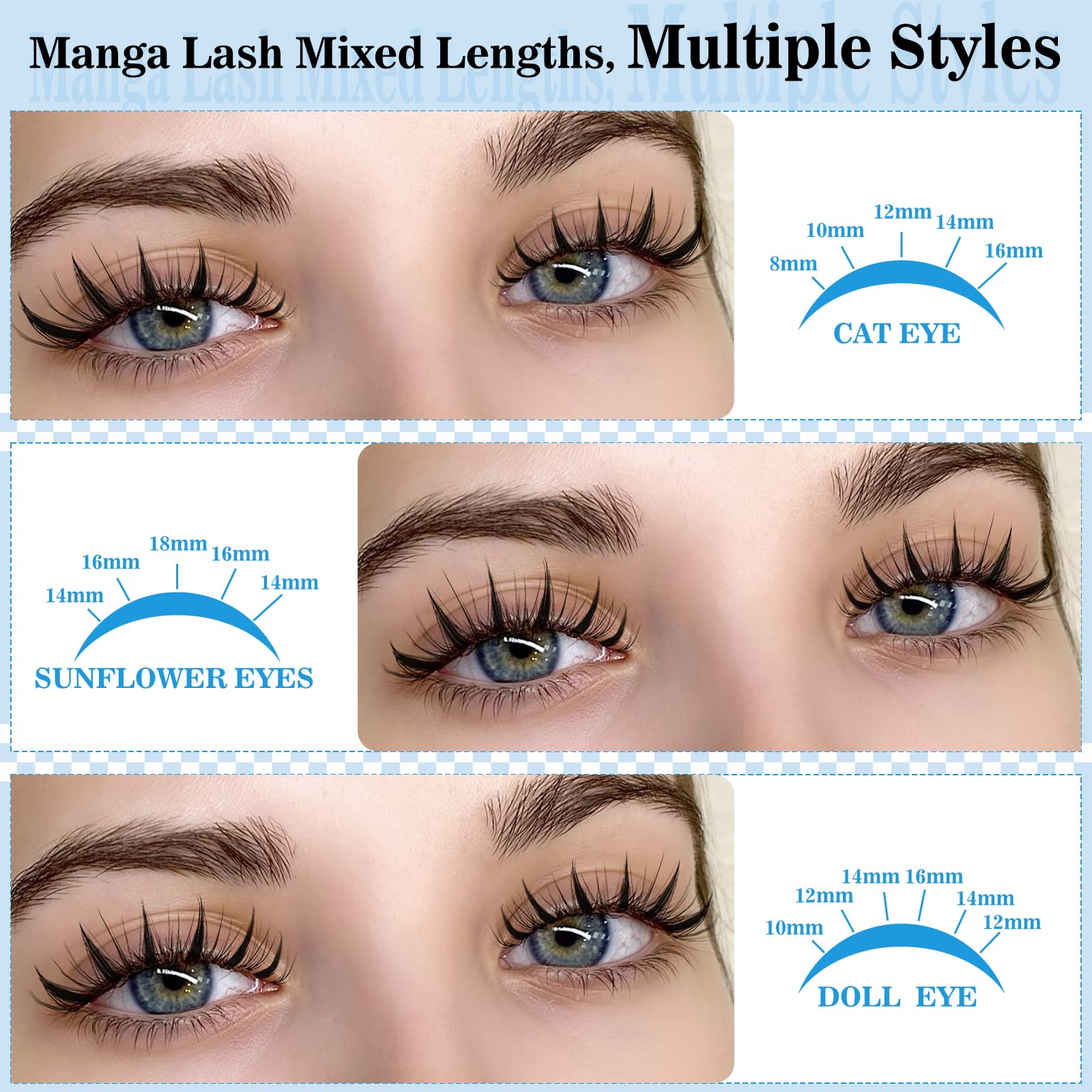 KevKev Fairy Lash Clusters Kit manga lashes deliver anime-inspired volume and easy application.