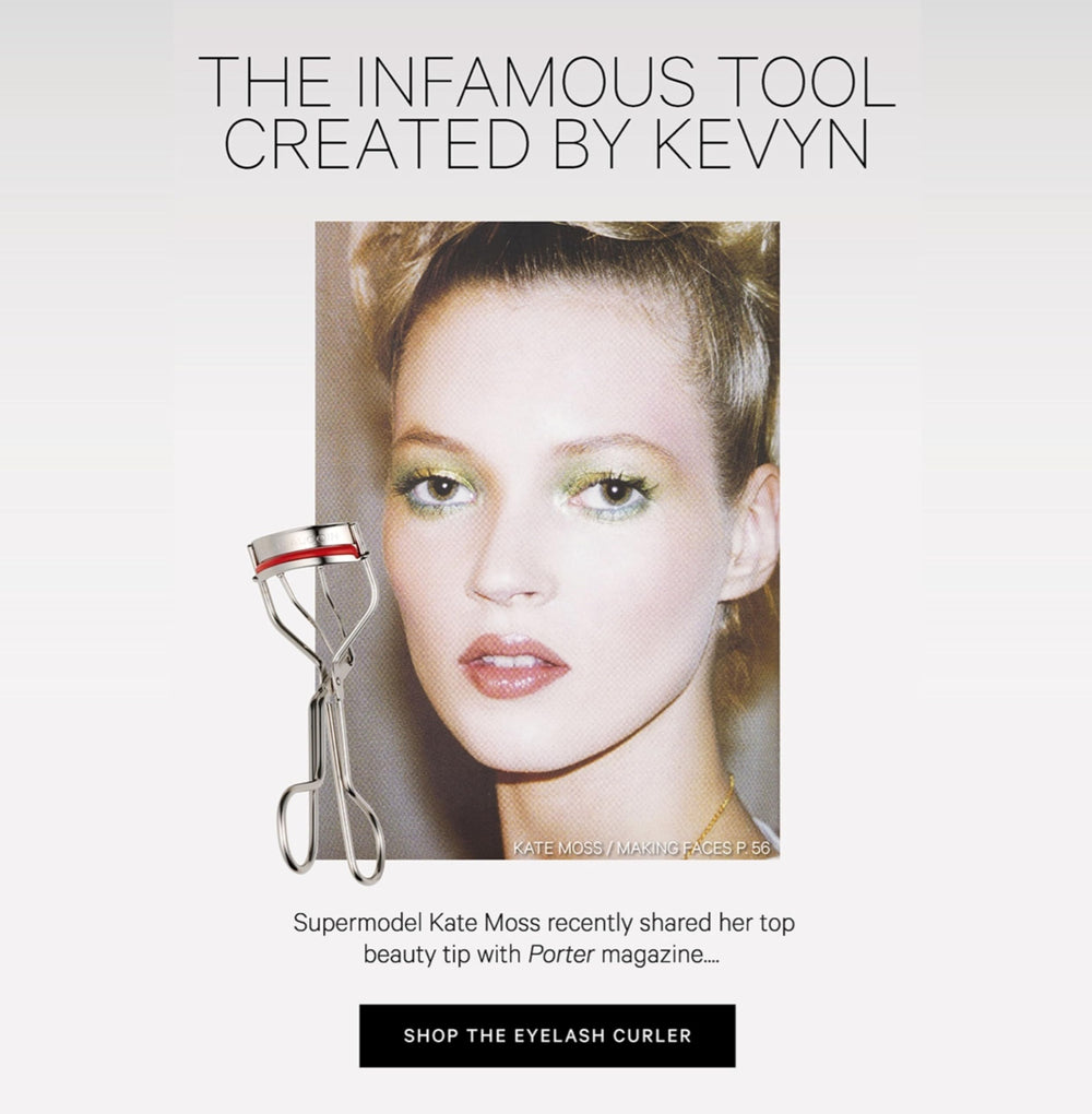 Kevyn Aucoin curler with two red cushions for gentle, even pressure.