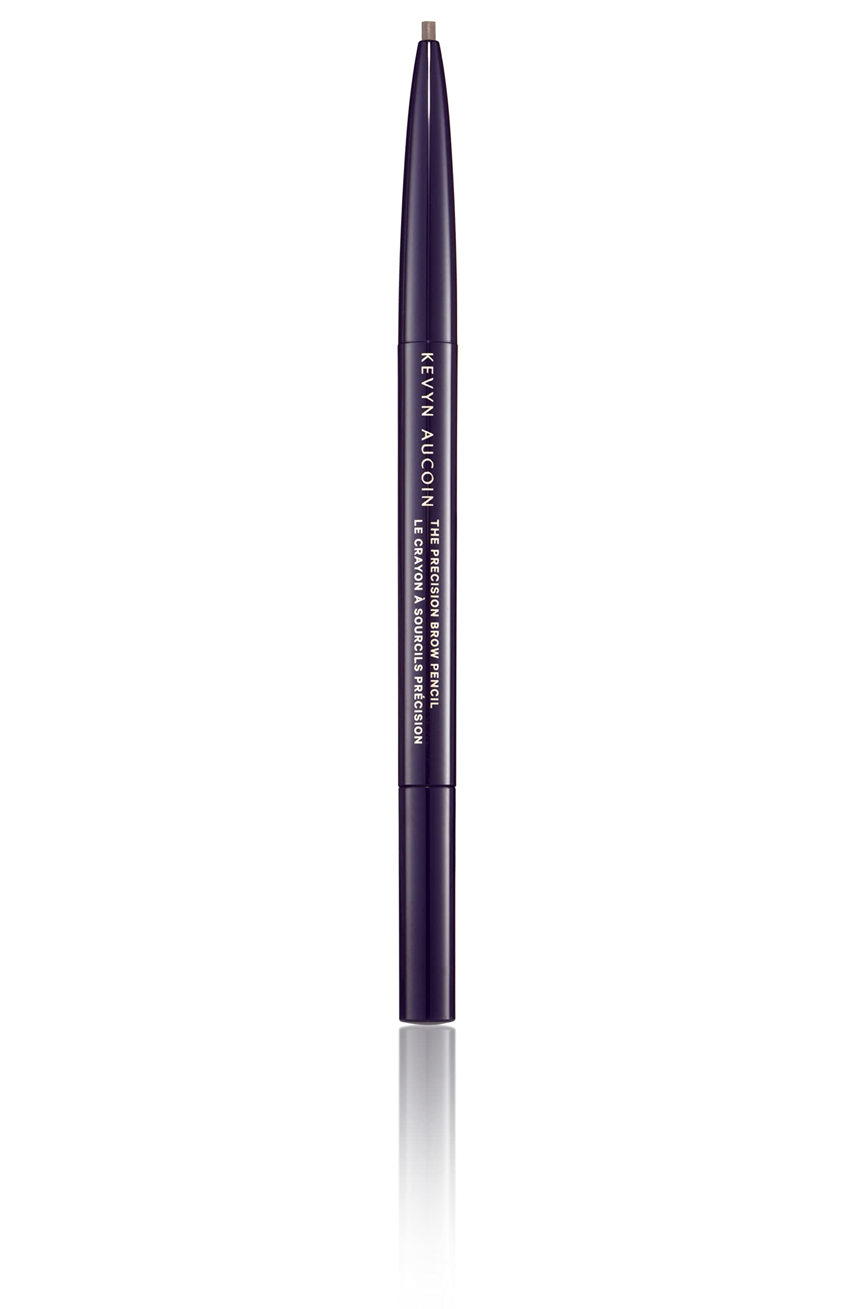 Kevyn Aucoin Precision Brow Pencil Brunette spoolie-back-end styling brows for blended results.