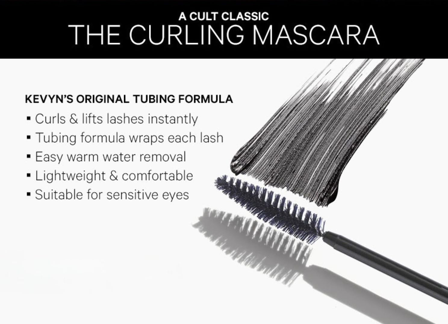Kevyn Aucoin The Curling Mascara water-removal shows easy removal with warm water