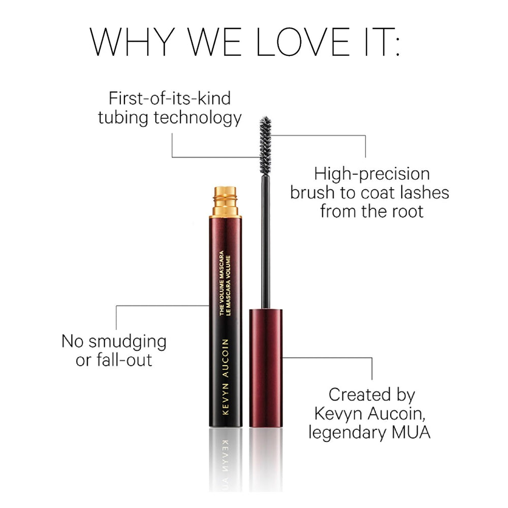 Kevyn Aucoin Volume Mascara on lashes shows full-volume definition