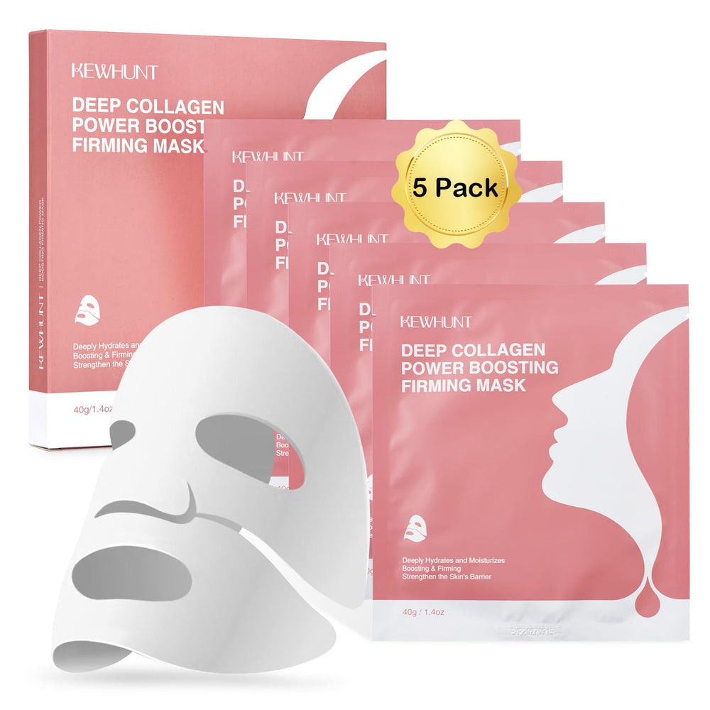 Kewhunt Deep Collagen Mask overnight closeup shows hydration and glow