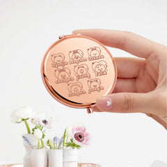 KEYCHIN stainless steel pocket mirror shows durability and anti-allergy comfort.