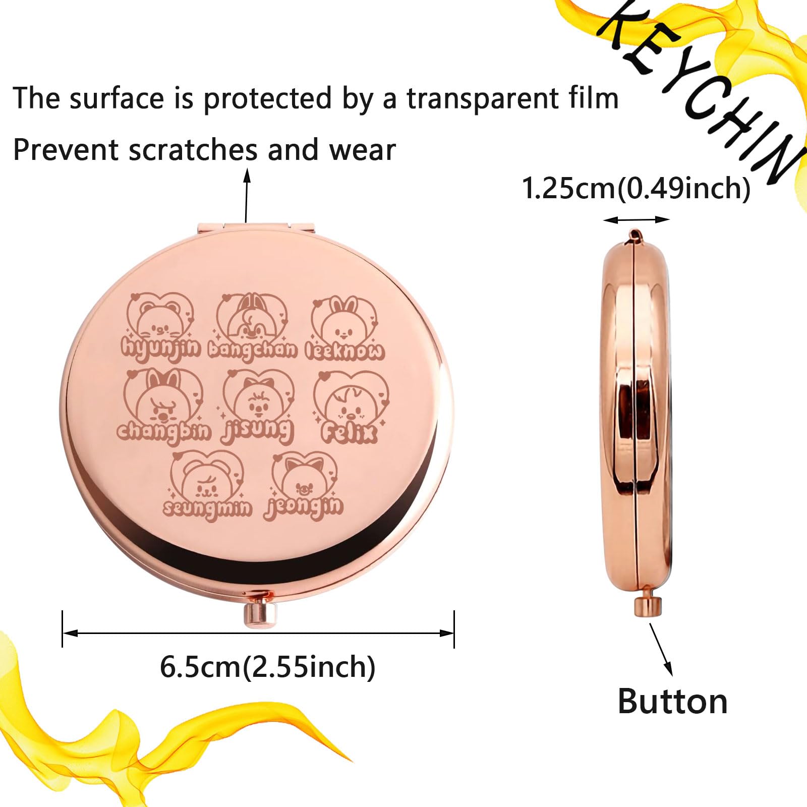 KEYCHIN velvet bag protects the mirror during travel.