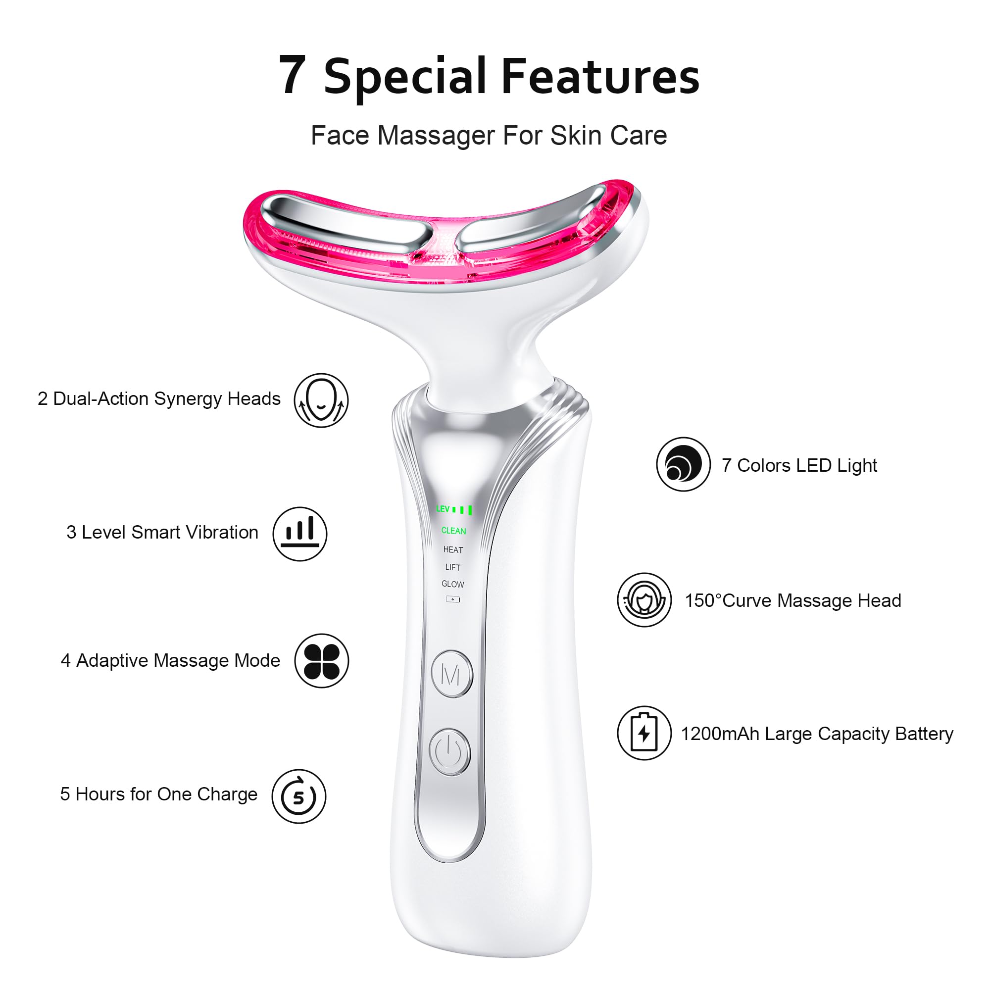 Keylitos curved-head massager gliding smoothly across skin for comfort