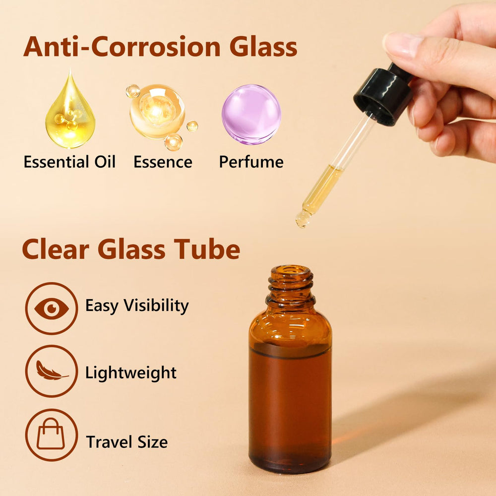 KEYWING 1oz dropper bottle enables precise dosage for hair oils and aromatherapy blends.