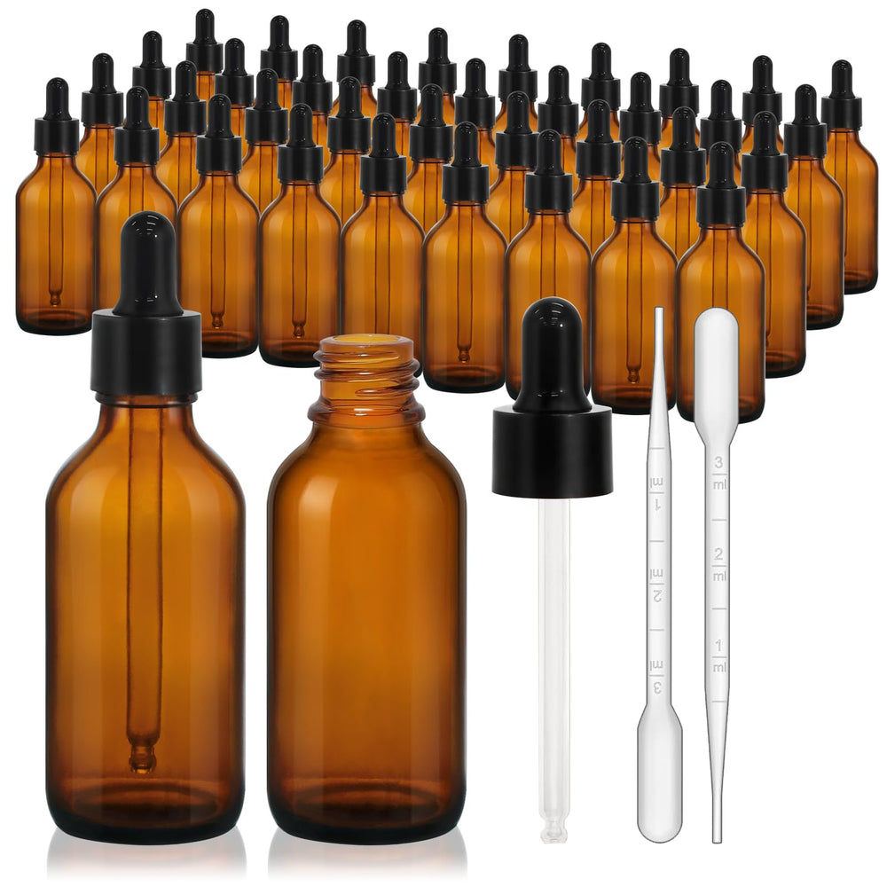 KeyWING 2oz amber bottle pack for essential oils, protecting potency with UV-blocking glass.