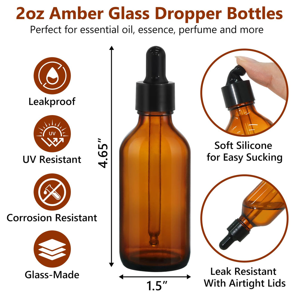 KeyWING amber glass bottle with eye-dropper for precise tincture dosing and easy refills.