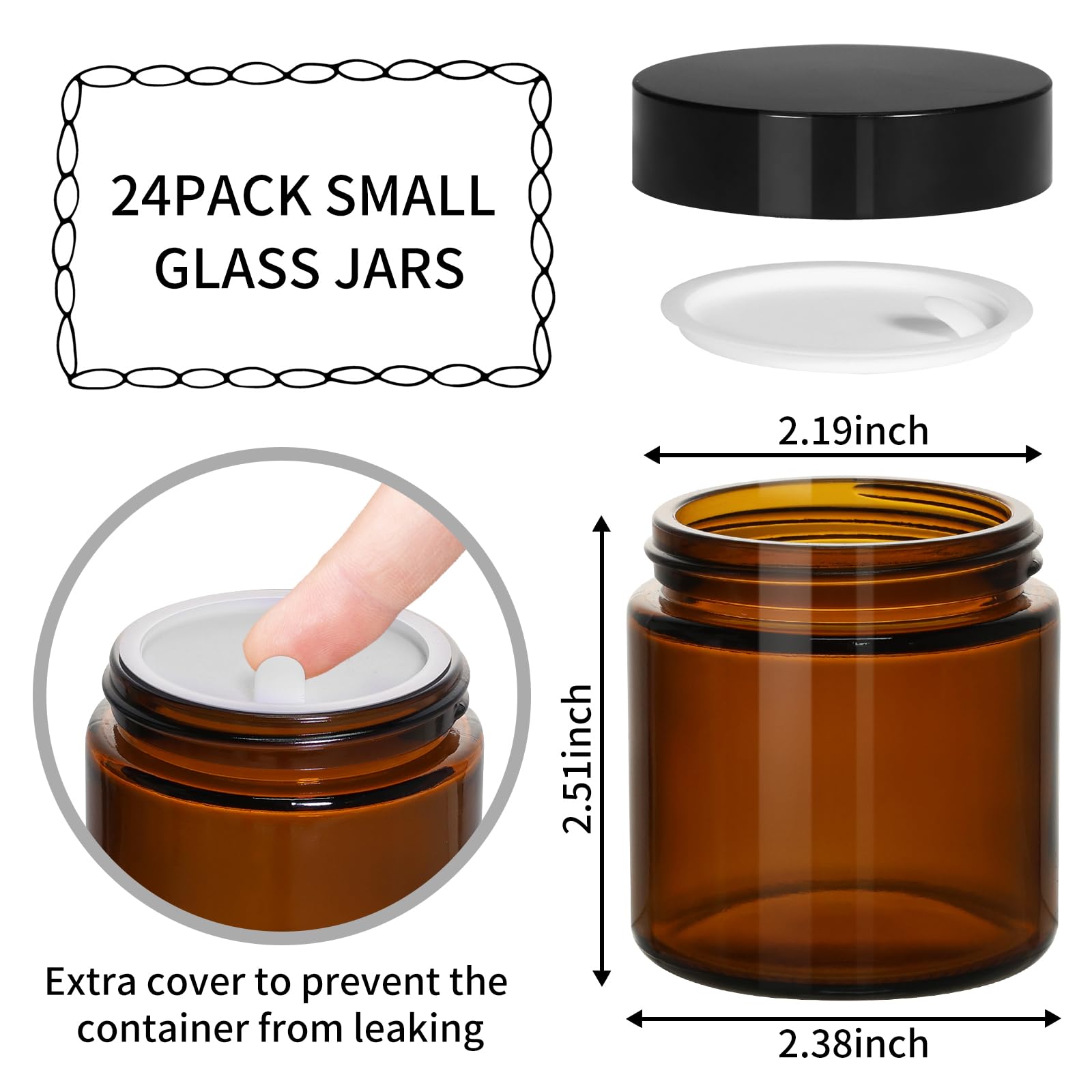KEYWING 4oz amber jar close-up highlights premium thick glass and UV protection.