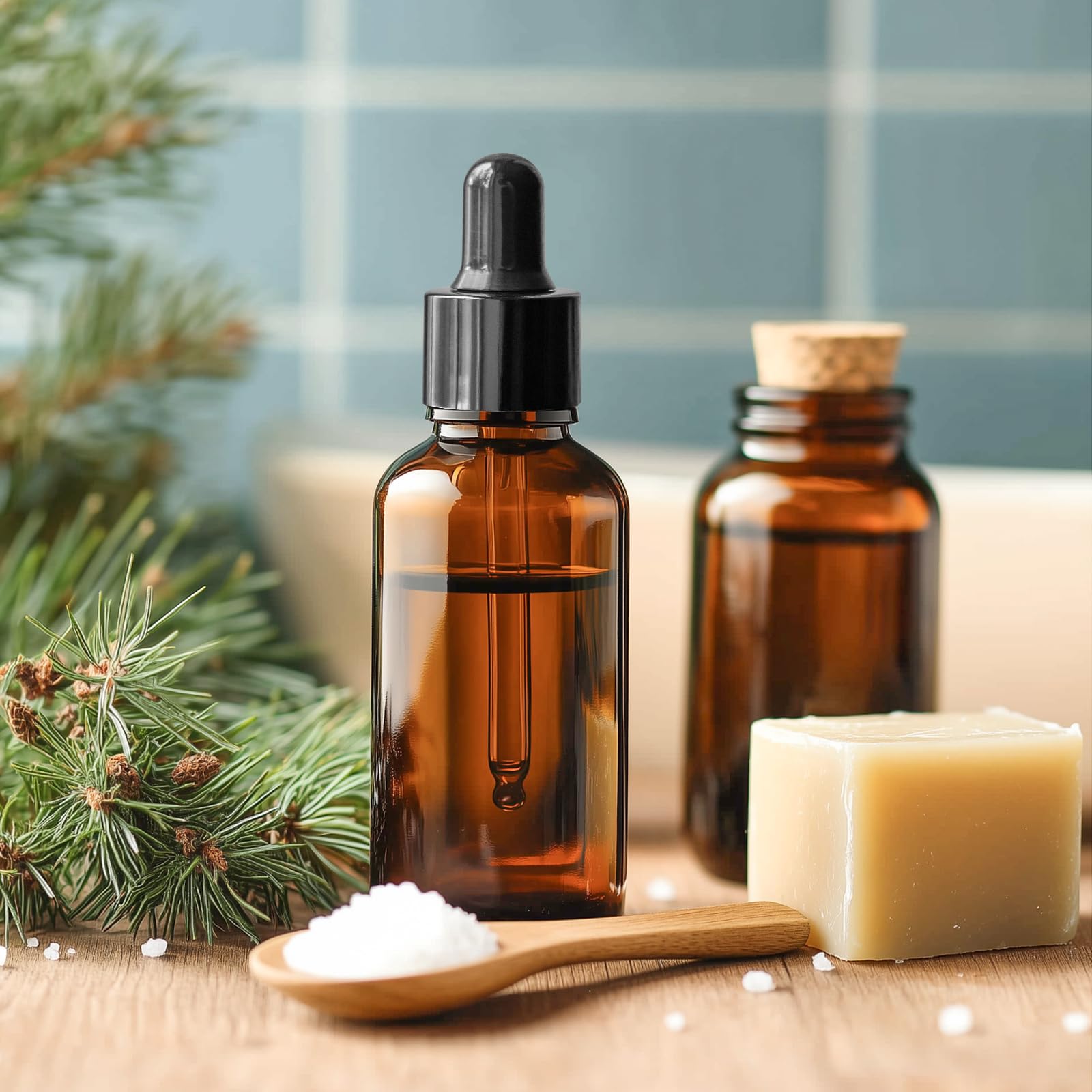 KeyWING dark-glass oil bottle protects sensitive blends from sunlight.