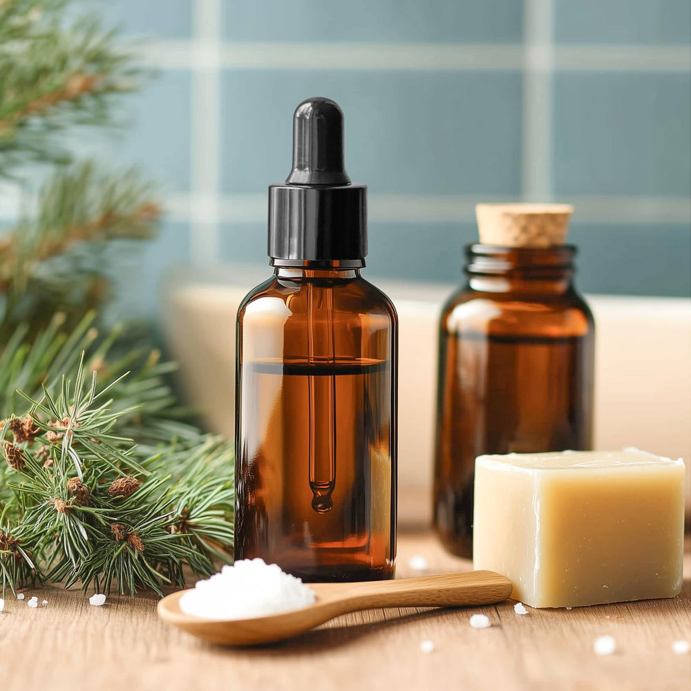 KeyWING dark-glass oil bottle protects sensitive blends from sunlight.