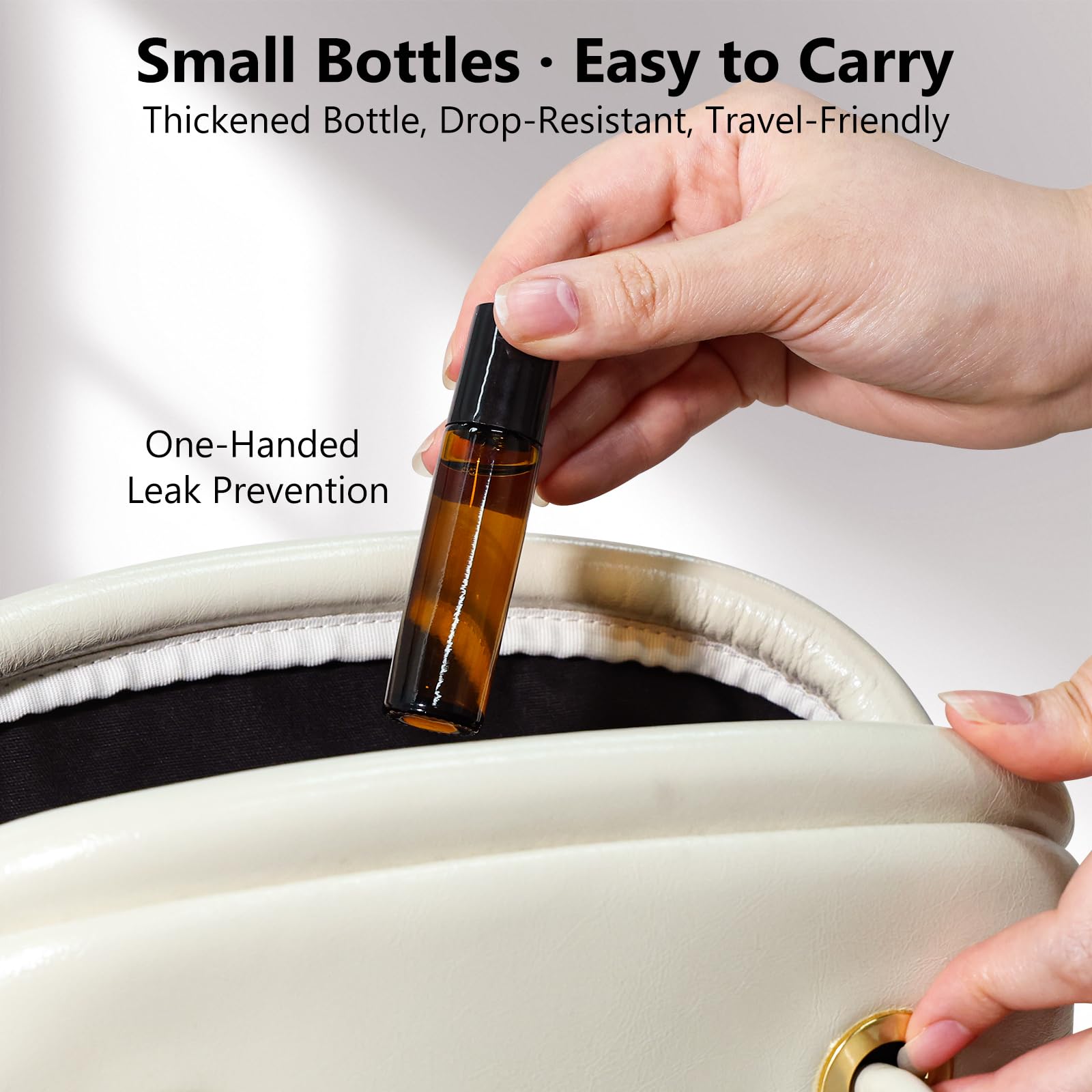 Keywing portable amber glass bottles fit in bags