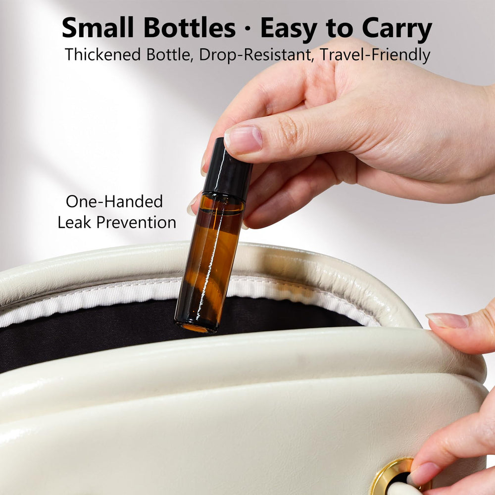 Keywing portable amber glass bottles fit in bags