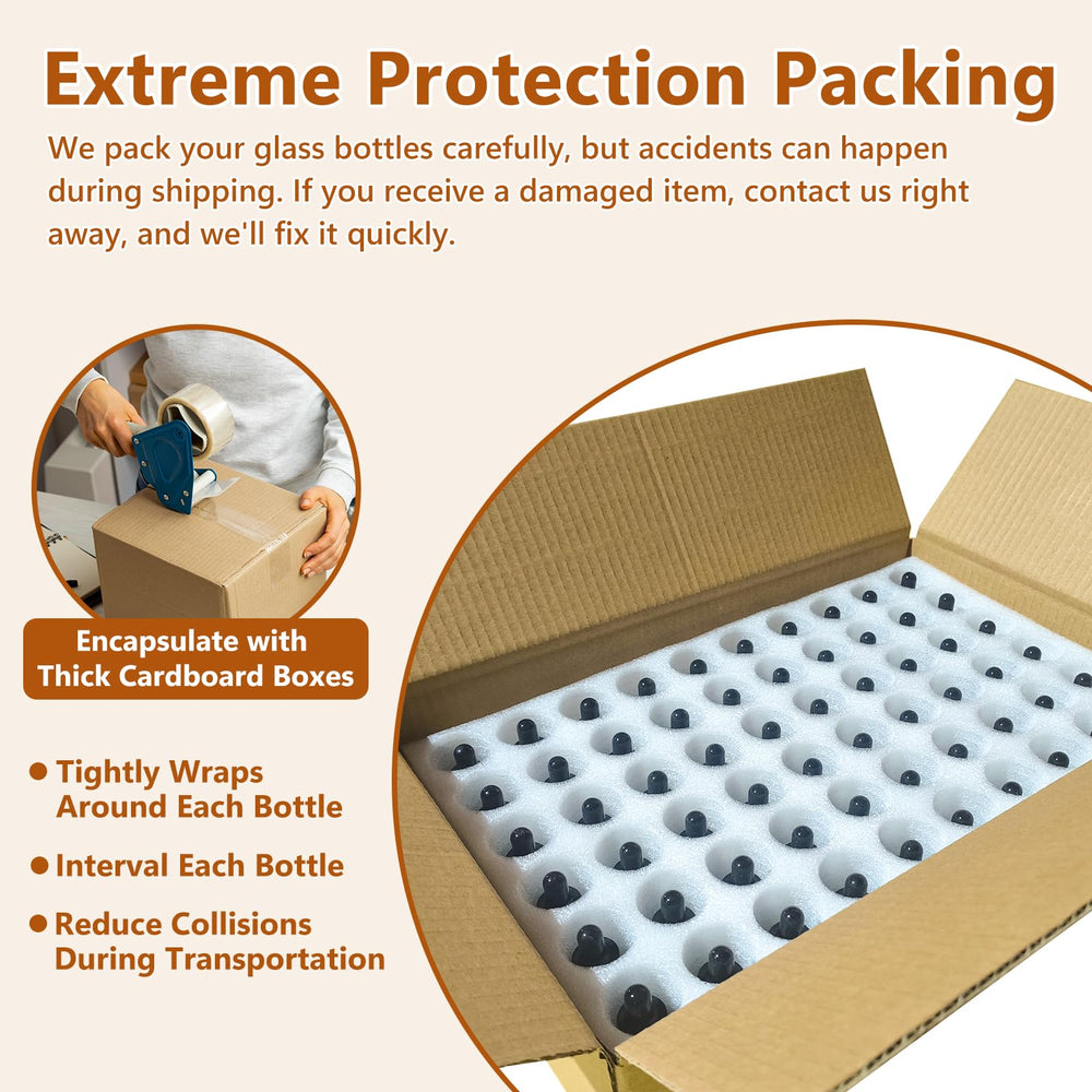 KEYWING reinforced packaging protects bottles during shipping and handling.