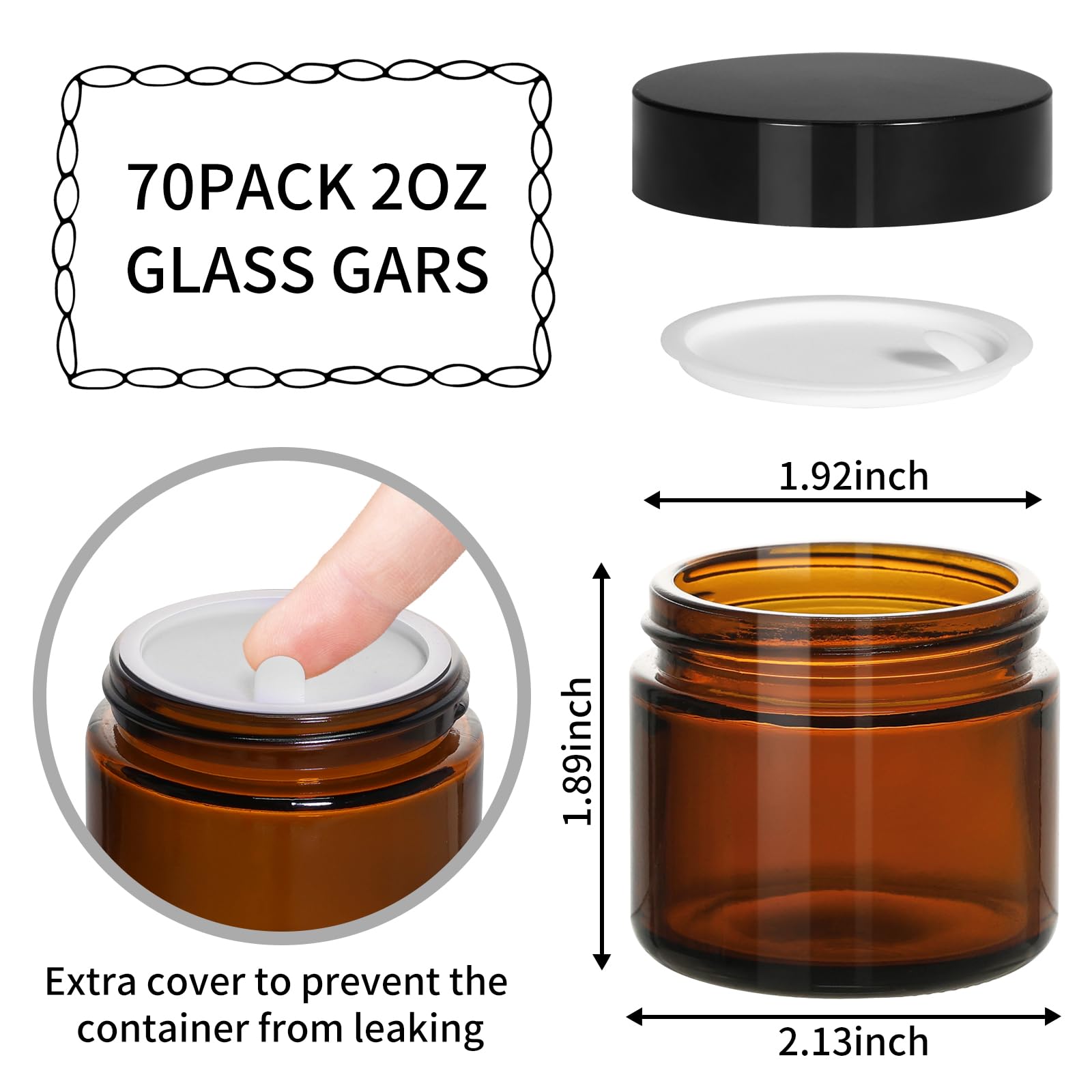 KeyWING 2oz jars on vanity present elegant, UV-protected containers for lotions.