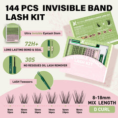 KEYYOU Angel lash clusters kit contents shown for easy at-home application