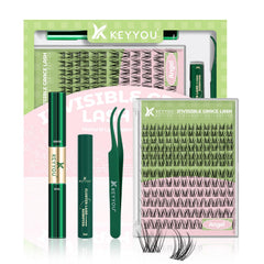 KEYYOU Angel lash clusters kit packaging for at-home DIY