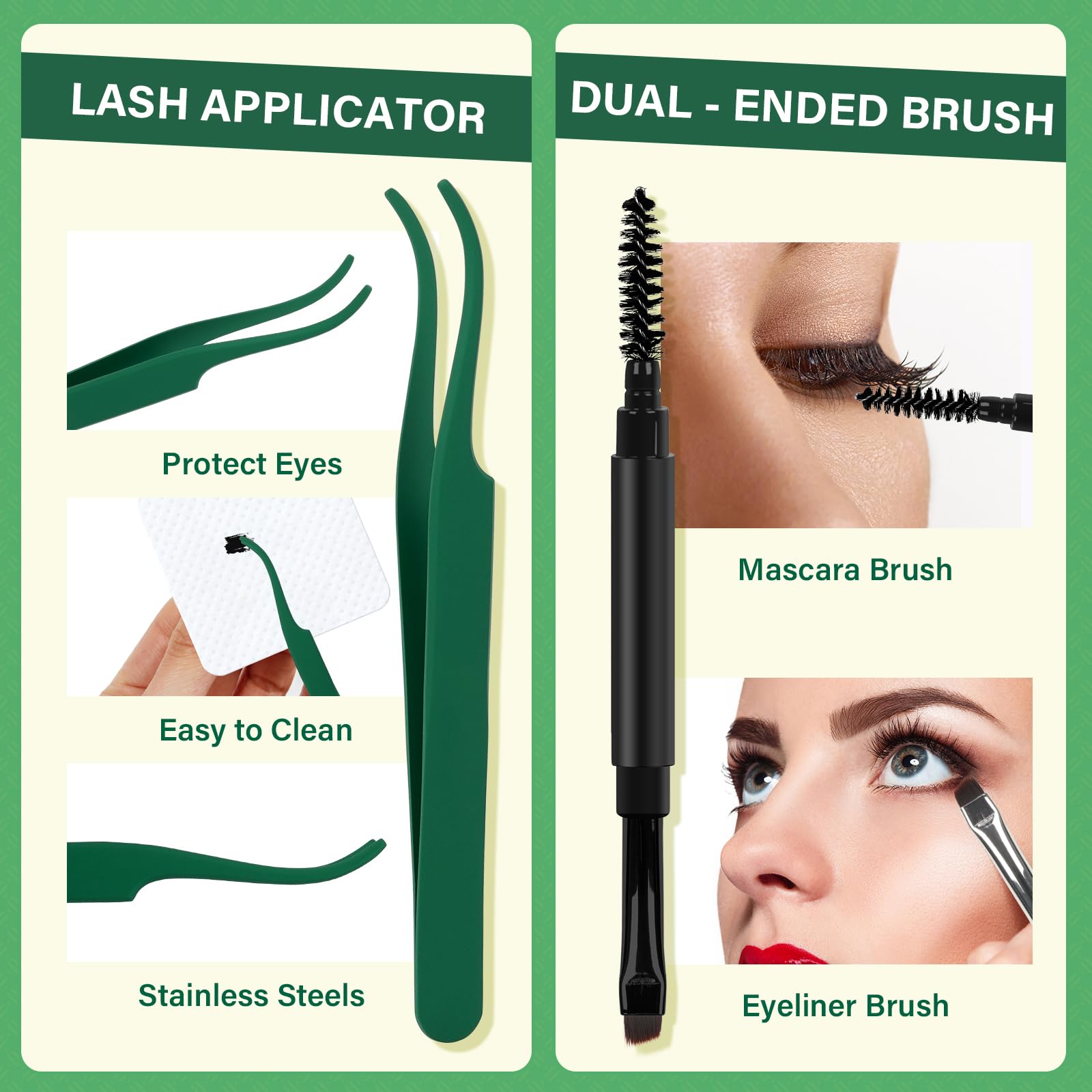 KEYYOU Eyelash Kit usage-instruction-guide emphasizing clear steps