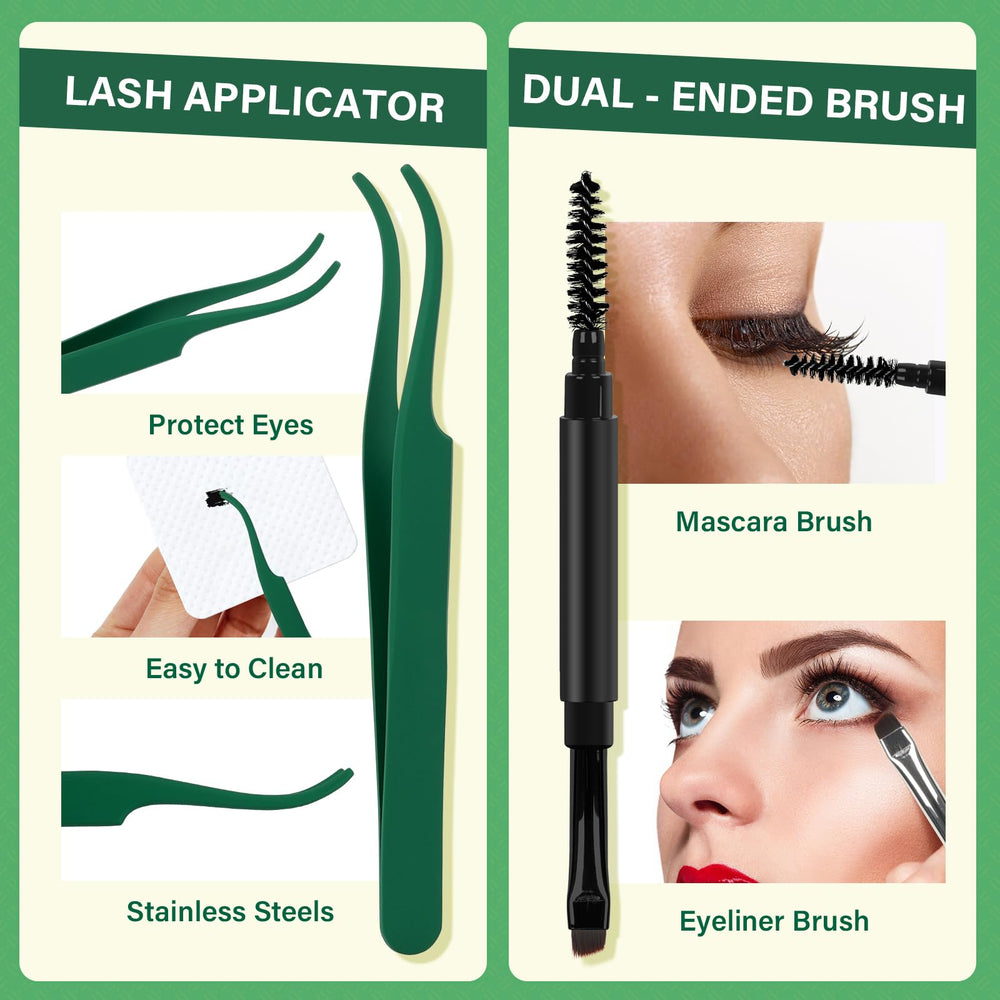 KEYYOU Eyelash Kit usage-instruction-guide emphasizing clear steps