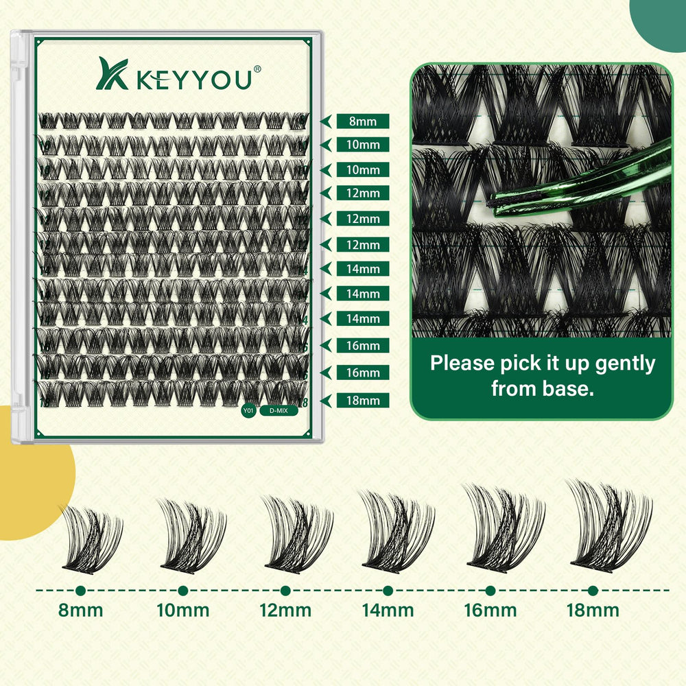KEYYOU Eyelash Kit lash-brush for neat lash separation and grooming